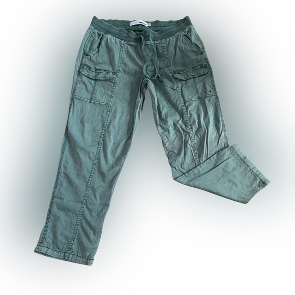 Sonoma Green Cargo Jogger Style Pants Drawstring “Mom Jeans” Vibes Size 12 - Picture 1 of 5